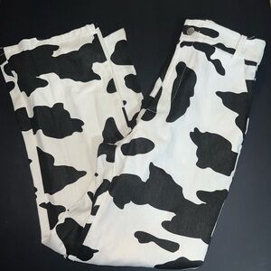 Black & White Cow Print Jeans